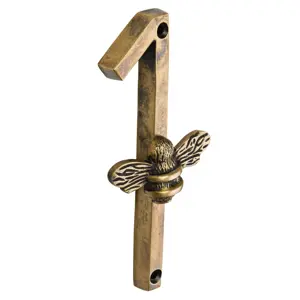 Brass Bee Door Number Heritage 1 - image 1