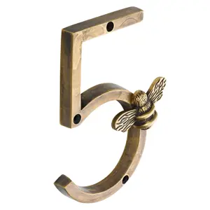 Brass Bee Door Number Heritage 5 - image 1