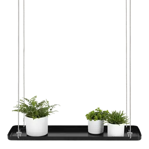 Rectangular Hanging Plant Tray - Black (L) - image 2