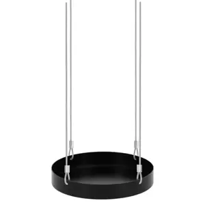 Round Hanging Plant Tray - Black (S) - image 4
