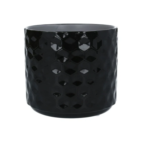 Honeycomb Black Pot - Ø8cm