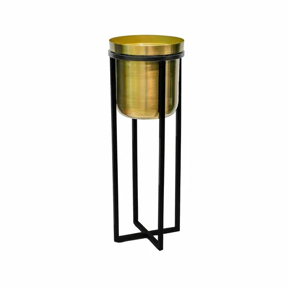 Ivyline Calla Antique Gold Planter and Stand -  Small - image 3