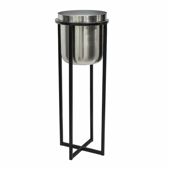Ivyline Calla Pewter Planter and Stand - Small - image 2