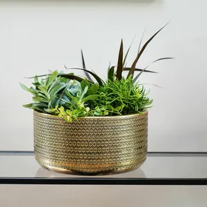 Ivyline Embossed Gold Planter Bowl - image 1