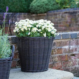 Ivyline Lined Grey Planter Basket - Large - image 1