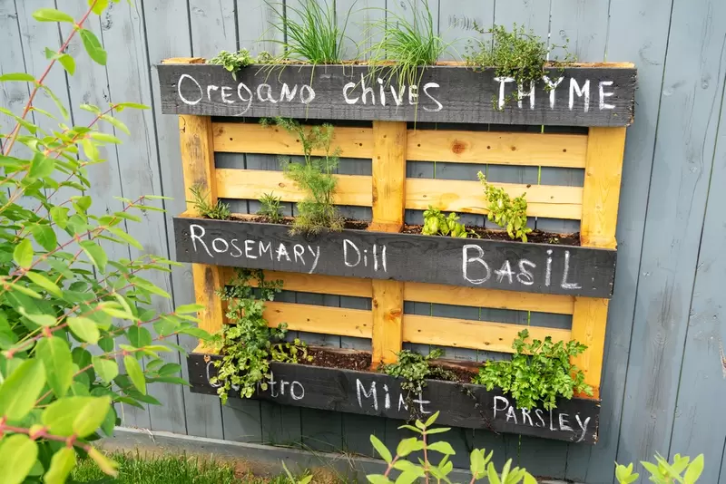 How to Make a Vertical Pallet Herb Garden