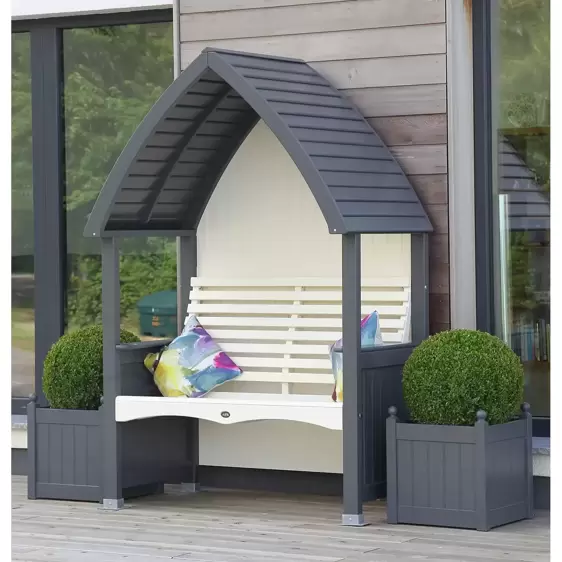 AFK Cottage Arbour Charcoal & Cream