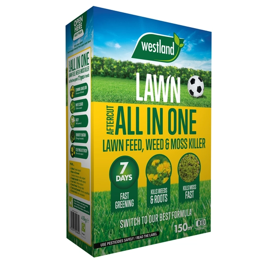Aftercut All In One Lawn Feed & Weed Killer - 150m²