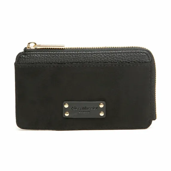 Alice Wheeler Kensington Suede Purse - Black - image 1