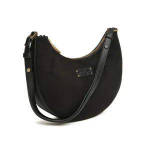 Alice Wheeler Kensington Suede Shoulder & Crossbody Bag - Black - image 2