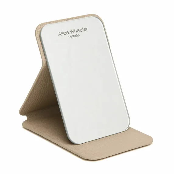 Alice Wheeler Mini Folding Mirror - Stone - image 1