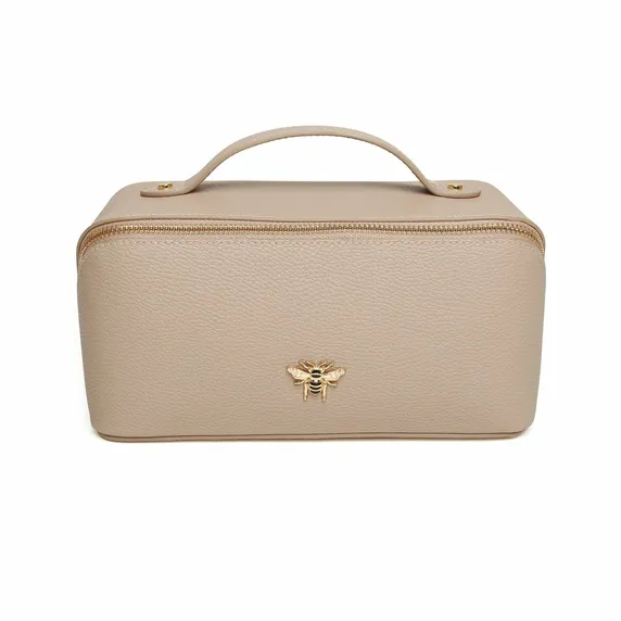 Alice Wheeler Mini Train Case - Stone