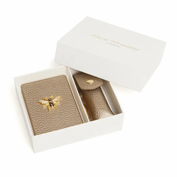 Alice Wheeler Mirror & Lipstick Holder Gift Set - Bronze - image 1