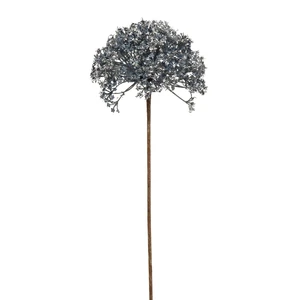 Allium Seedhead Artificial Stem - Ice Blue
