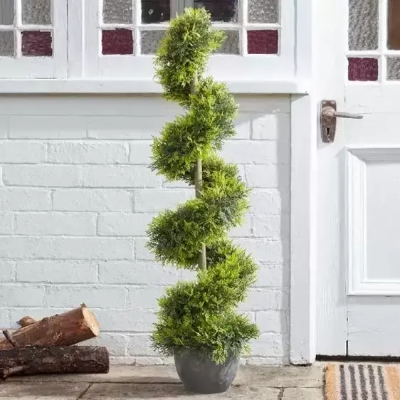 Cypress Artificial Topiary Twirl Tree
