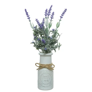 Artificial Lavender Glass Bottle