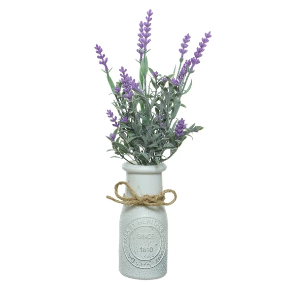 Artificial Lavender in Glass Bottle - image 2