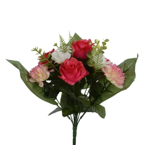 Artificial Mixed Bouquet  - Red and White