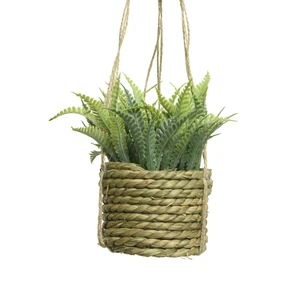 Artificial Plant in Hanging Woven Pot - image 3