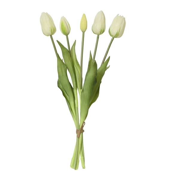 Artificial Tulip Bunch - White