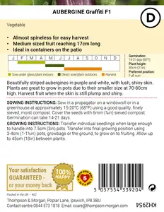 Aubergine Graffiti F1 Seeds - image 2