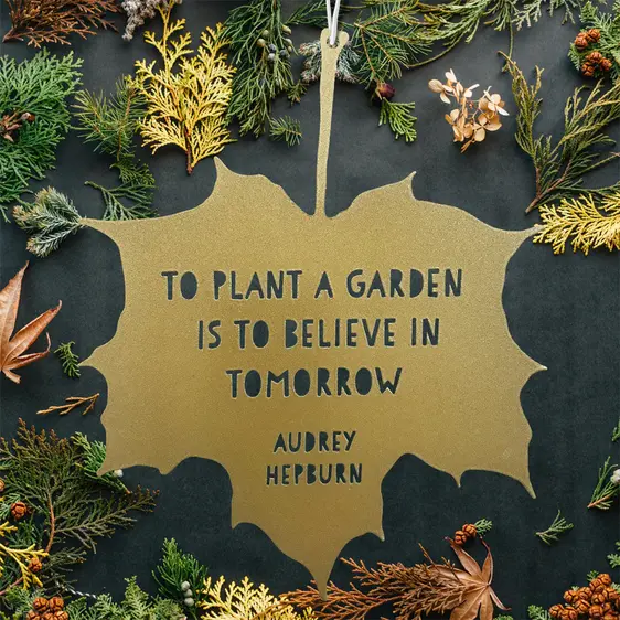 Audrey Hepburn Hanging Leaf Quote