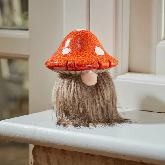 Autumn GnomeShroom Decoration - Medium