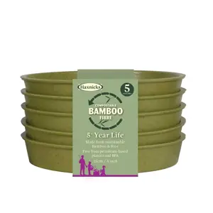 Bamboo Saucer 6" Sage Green Pack of 5