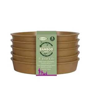 Bamboo Saucer 5" Terracotta Pack of 5