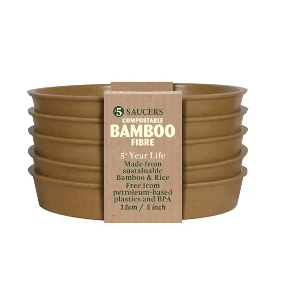 Bamboo 5" Terracotta Saucer Pack of 5 - image 1
