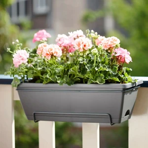 elho Barcelona Anthracite Balcony Trough Kit - image 2