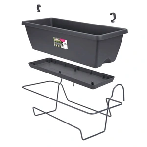 elho Barcelona Anthracite Balcony Trough Kit - image 3