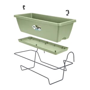 elho Barcelona Pistachio Balcony Trough Kit - image 2