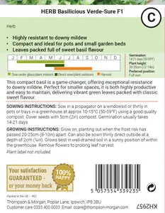 Basil Basilicious Verde-Sure F1 Seeds - image 2