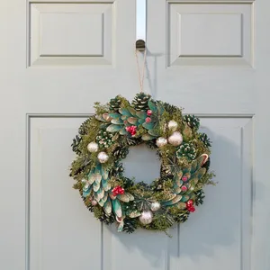 Bauble Pine Artificial Wreath - 30cm