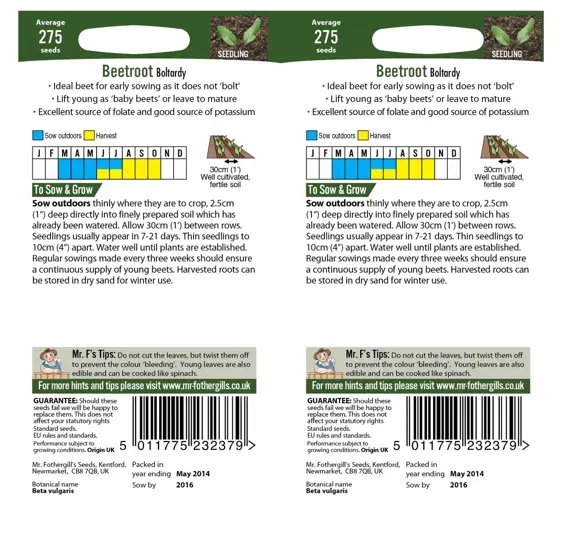 Beetroot Boltardy Bumper Pack Seeds - image 2