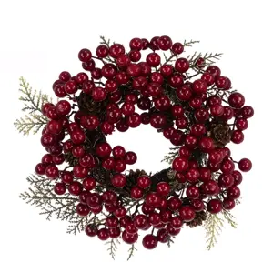 Berry Artificial Candle Ring