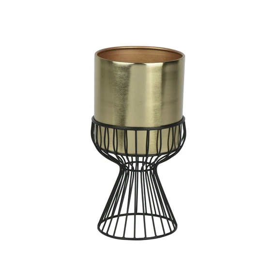 Black and Gold Iron Planter - 31cm