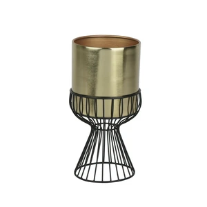 Black and Gold Iron Planter