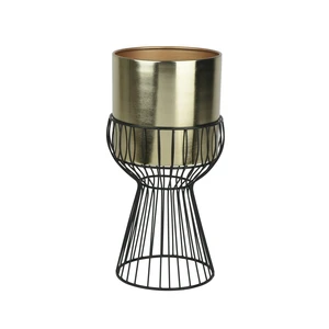 Black and Gold Iron Planter - 40cm