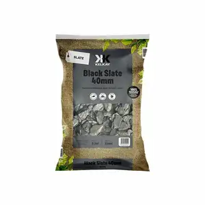 Black Natural Slate Chippings 40mm - image 2