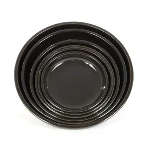 Blossom Black Pot Saucer Ø22cm