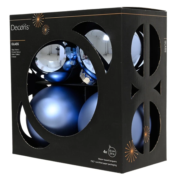 Blue Dawn Bauble Set - 4