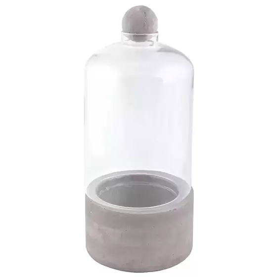 Bottle Terrarium Planter with Concrete Base - Large - image 1