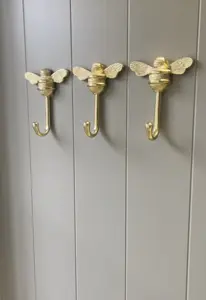 Brass Bee Coat Hook Bee Brass