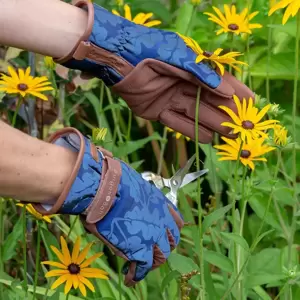 Burgon & Ball Oak Leaf Gloves - Navy M/L - image 1