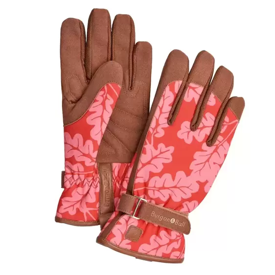 Burgon & Ball Oak Leaf Gloves - Poppy S/M - image 1