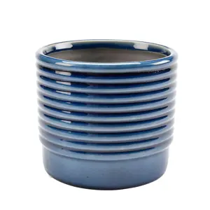 Burgon & Ball Oslo Blue Glazed Pot - Small - image 1