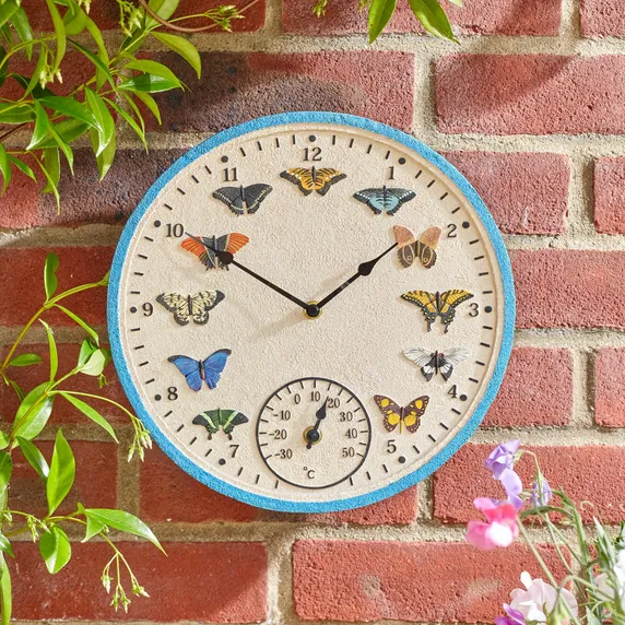 Butterflies Garden Clock