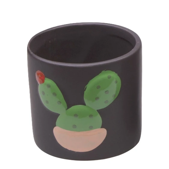 Cactus Red Flower Pot - ⌀ 6cm